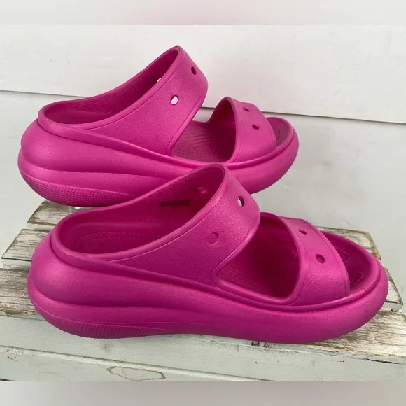 Crocs Classic Crush platform Sandal bold two-strap design.women’s size 7 Men 5 - Picture 6 of 12
